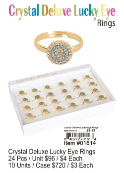 Crystal Deluxe Lucky Eye Rings